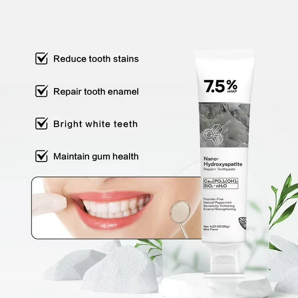 7.5% Nano Hydroxyapatite Fluoride Toothpaste for Teeth Whitening