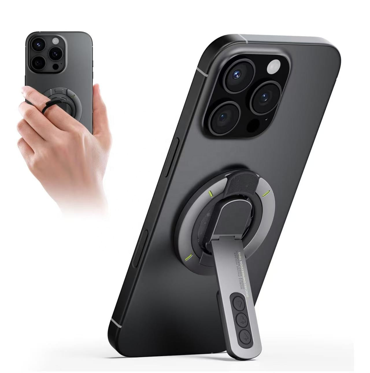 3-in-1 Magnetic Phone Ring Holder