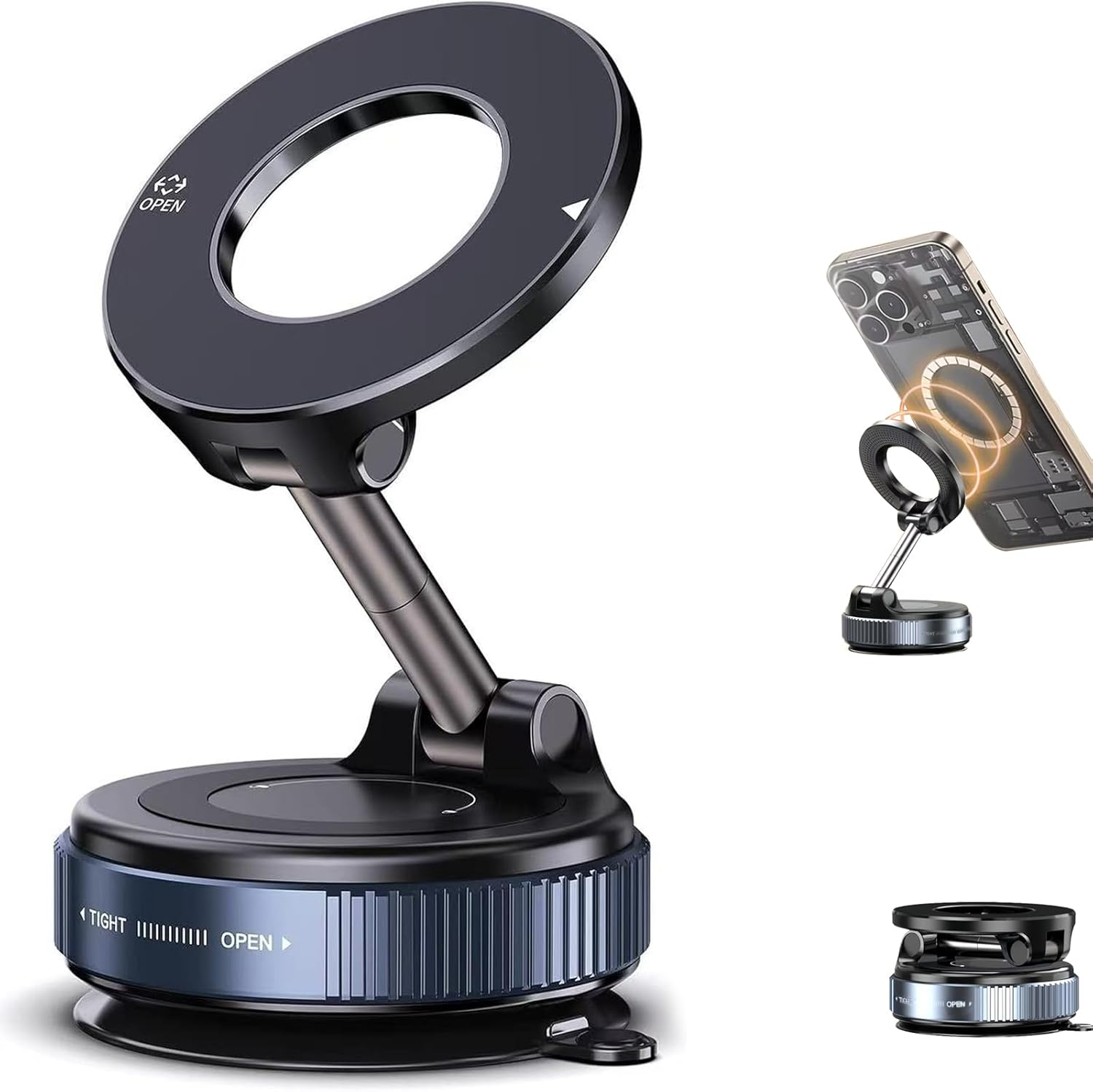 Adjustable Magnetic Suction Cup Phone Holder