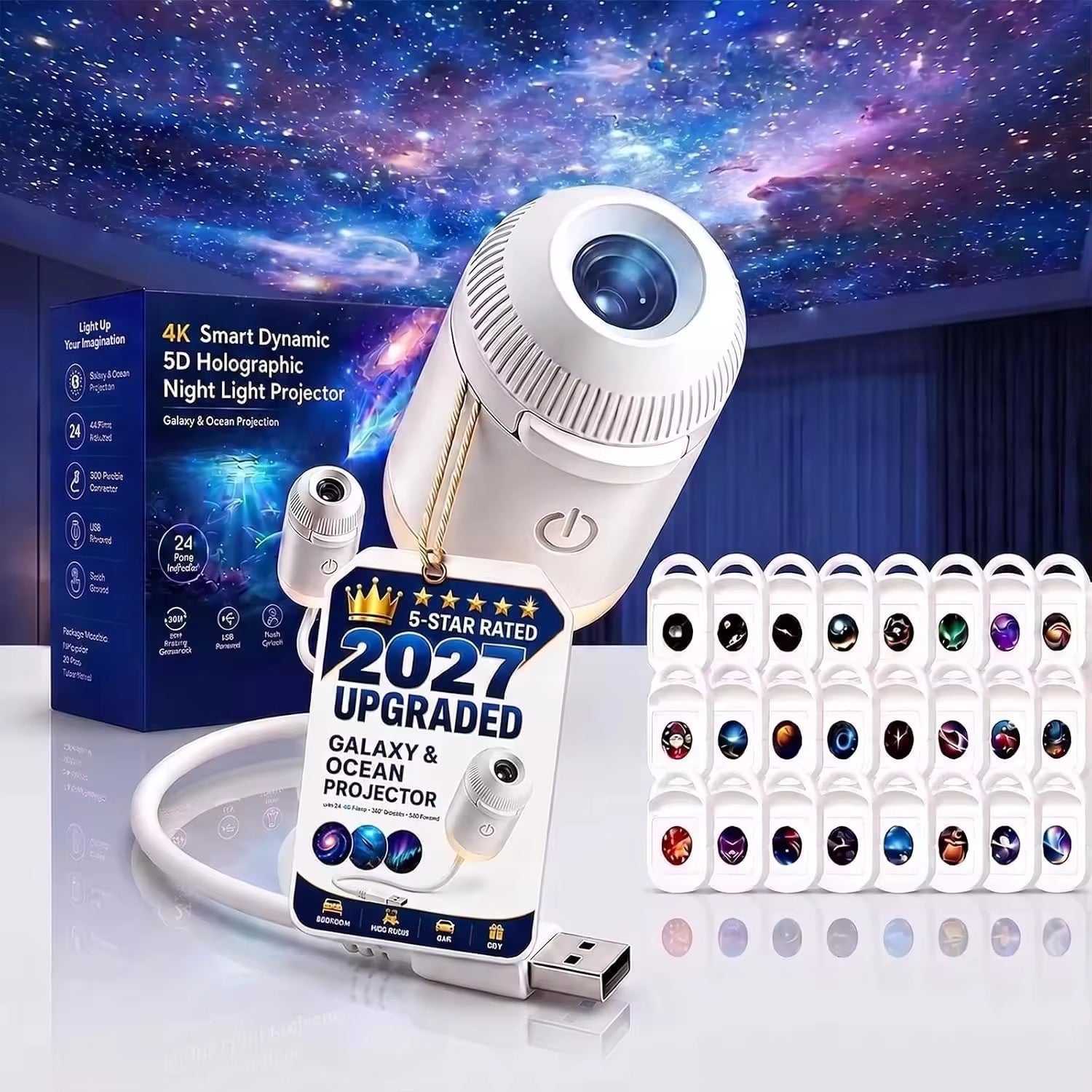 Portable Mini USB Starry Sky Projection Lamp