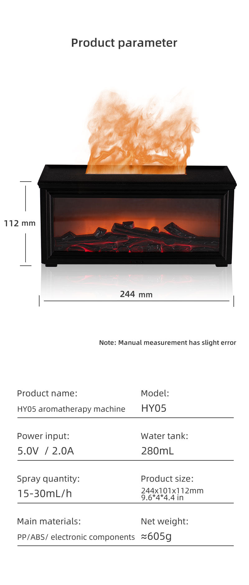 Ultrasonic Flame Humidifier
