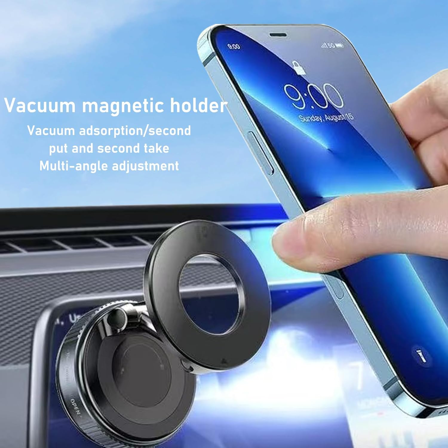 Adjustable Magnetic Suction Cup Phone Holder