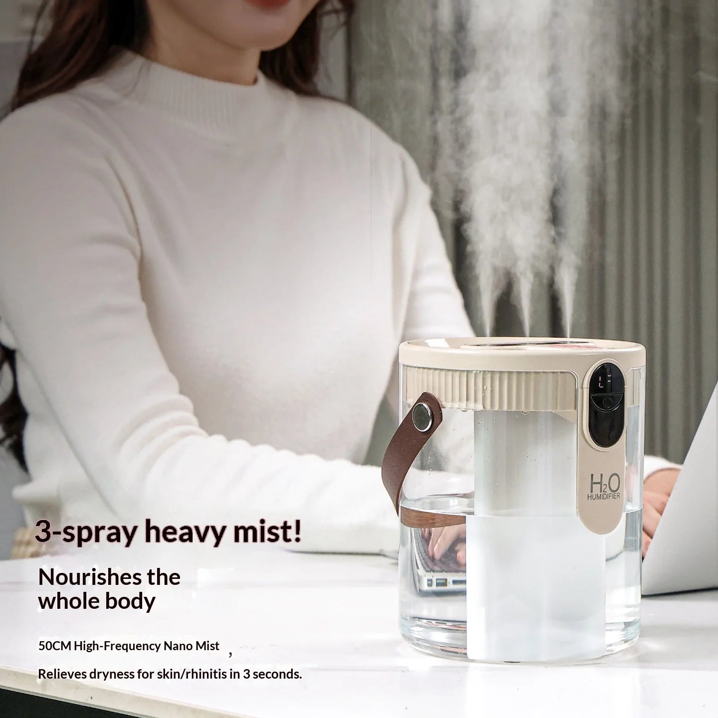 Dual-Spray Portable Humidifier