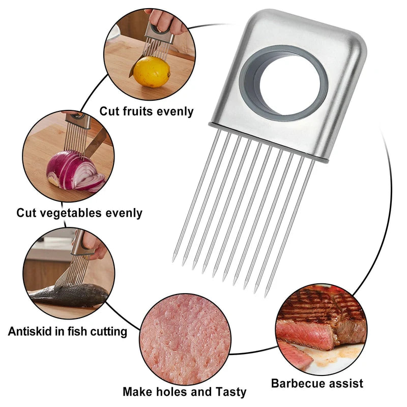 Onion Holder Slicer Vegetable tools Tomato Cutter